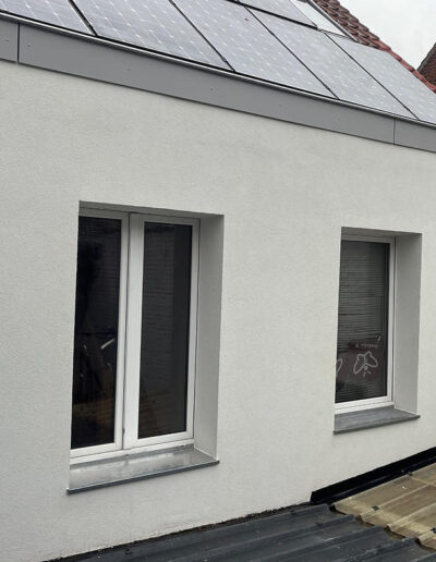 Gevelbekleding Gevel in crepi bij renovatieproject